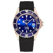 Revue Thommen's Men's Diver Blue Dial Rubber Strap Automatic Watch 17571.2865