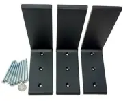 3 Heavy Duty Black Steel 6" x 8" Countertop Support Brackets Corbel L Shelf