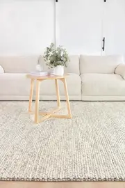 Lure Pebbles Silver Mist Wool Rug