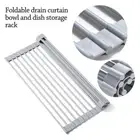 Silicone Dish Drying Rack Roll-Up Dish Draining Mat Tableware