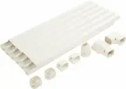 20 Ft. Senville Lineset Cover Kit for Mini Split AC with rubber mounting blocks