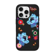 iPhone 16 Pro Impact Case MagSafe Compatible BLUE FLOWER BOMB IPHONE CASE BY SUE TSAI