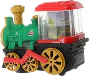 Electric Train with Smoke Rotating Lights and Sound Effects Fun Cartoon Model Train for Interactive Spraying Feature Design for