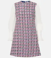 [Valentino] Valentino Embellished wool-blend tweed minidress AU 12 multicoloured