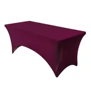 Anydrape Tablecloth Reddish Date Stretch Spandex Rectangle Fitted Table Cover Home Party Decoration