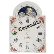 1161-853 Clock-Dial White-Floral Calendar