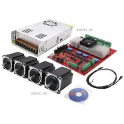 MACH3 CNC 4-Axis Kit,Stepper Motor Controller+ Stepper Motor + Power Supply