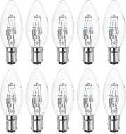 10 Pack B15d Halogen Bulbs, Dimmable 42w C35 Halogen Candle Light Bulb 42w B15d Eco Halogen Bulbs B15d Candle Bulbs Small Bayonet