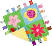 Uoqpty Blanket Soothing Toy | Cartoon Plush Comfort Blanket | Portable Appease Towel with Tags, Square Security Blanket for Travel, Home