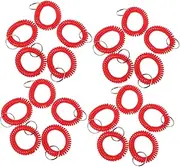 LAPYAPPE 25pcs Stretchy Plastic Spring Wristband for Gym Sauna Comfortable Elastic Wristlet Keychain Ponytail Holder