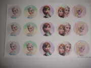 Pastel frozen buttons flat back or pin badge cabochons embellishments magnet