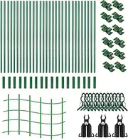 Cucumber Trellis Set - Climbing Plants Support Raised Bed Trellis | Climbing Plants Support Raised Bed, Garden Trellis Plant Grow Support for Tomato Squash