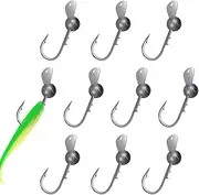Fishing Jig Heads, Angling Hook for Trout, Pressure-Resistant Fishing Jigs Lead Hooks for Bass, Bluefin Bream, Tilapia, Crappie