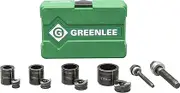 Greenlee 7235BB Knockout Kit Hole Punch Set, 10 Piece, 10, 12 ga. Steel, 1/2" - 1-1/4" conduit size knockouts (hole size: 0.89" - 1.70" or 22.5 mm - 43.2 mm)