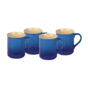 NEW Chasseur La Cuisson Mug Blue Set 4pce