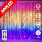 Curtain LED String Lights Fairy Christmas Decoration With Remote Control Lamp AU