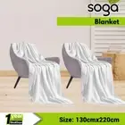 SOGA 2X Soft Warm Knitted Blanket Light Acrylic Bed Couch Decor Cover White