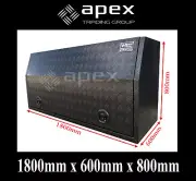 BRAND NEW 2.5MM CHECKER TOOLBOX POWDER COAT TOOL BOX-UTE TRUCK STORAGE-1868FCPBL