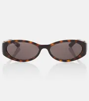 [Gucci] Gucci Interlocking G oval sunglasses One Size brown