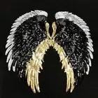 1 Pair Sequin Feather Angel Wings Patches Clothes Iron Sequined For Dress Shirt