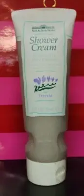 NEW Bath & Body Works Freesia Shower Cream Cleanser Wash 8 oz Vintage RARE