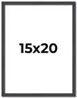 15x20 Frame Brown Picture Frame Modern Photo Frame UV Acrylic, Acid Free Backer