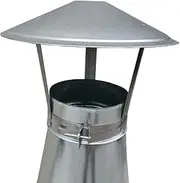[Generic] Chimney Fuel Cow Stainess Stee Pipe Rain Cover Protector Cap Ending Rain and Snow Cover Pot, for 75-250mm Pipefit,Hoop250mmHat350mm