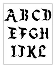 FAIRY TALE Alphabet Stencil 2 Inch Fancy Font Letters Uppercase Set S1205