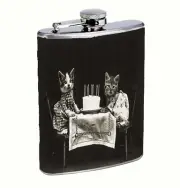 Birthday Cake Kittens 8oz Stainless Steel Hip Flask Drinking Whiskey Liquor