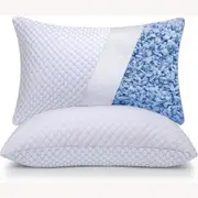 72*48cm Cooling Side Sleeper Pillow Shoulder Pain Shredded Memory Foam Curved Bed Pillows