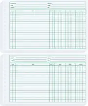 200 Pcs Ledger Sheets 5" X 8.5" Extra Sheets Ledger Paper for Bookkeeping Column