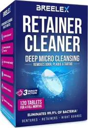 Denture Cleaning Tablets - 120 Retainer Cleaner Tablets for Aligner