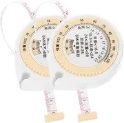 HEATSHAKING 2pcs Dual Sided Soft Measuring Tape for Body Measurement Bmi Calculation Tape for Clothing Fitness and Sewing Retractable Design with Automatic Mechanism for Easy Use
