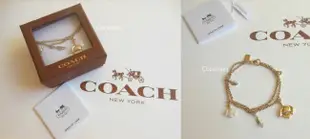 【Coach 54509 手鍊/手環】 2016最新款花朵/葉片綴飾造型  雙圈手環~現貨在台!附美收據、禮盒、提袋