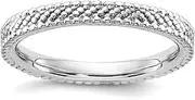 [JewelryWeb] 925 Sterling Silver Stackable Rhodium Ring-Stackable-Ring for Women