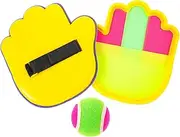 KONTONTY 1Set Toss Catch Ball of Sticky Ball Game for Outdoor Play Funny Paddle Game for Develops Hand Eye Coordination Strength for Parties Backyard Fun