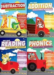 Good Grades First Grade Educational Workbooks Reading, Phonics, Addition, & Subtraction - Set of 4 Books - v3