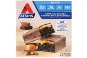 2x (5 Bar Double Pack) Atkins Caramel Double Chocolate Crunch High Protein Low Carb Roll Bar - 10 Bars, 44g each