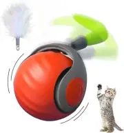Speedy Tail Cat Balls Interactive Cat Ball Toy with Feather, Smart Cat Toys Ball