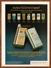 1978 Kent Cigarettes Vintage Print Ad/Poster 70s Retro Man Cave Bar Pop Art