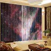 Dark Red Black Cloud 3D Curtain Blockout Photo Printing Curtains Drape Fabric
