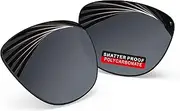[iLikeo] iLike PRO+ Polycarbonate Anti-infrared Replacement Lenses for Oakley Frogskins OO9013 Sunglasses, Anti-blue Light, UV Protection Lenses - Pitch Black
