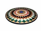 42" x 42" Marble Dining Center Table Top Handmade Semi Precious Stones Inlay