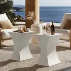 Side Table End Terrazzo Geometric Waterproof Concrete Stool Stand In/Outdoor