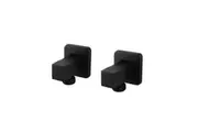 Black Square Brass Washing Machine Taps Set
