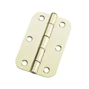 Lane 90 x 58 x 1.6mm Brass Plated Loose Pin Durasmooth Radius Butt Hinge