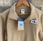 NEW Men's Small The North Face Heritage Patch Quarter Zip Pullover Utility Brown