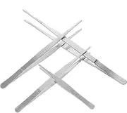 Toddmomy 4pcs Stainless Steel Tweezers for Gardening Succulent Care and Planting Heavy Duty Long Handle Multi Functional Tools for Home Vegetable Garden and Bonsai Use