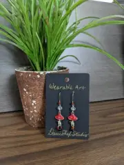 One Of A Kind Wearable Art Jewelry Earrings Handmade by Danielle E Sheffer