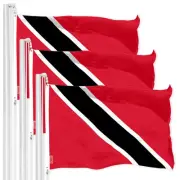 3 Pack: Trinidad and Tobago Flag 3x5 Ft LiteWeave Pro Series Printed